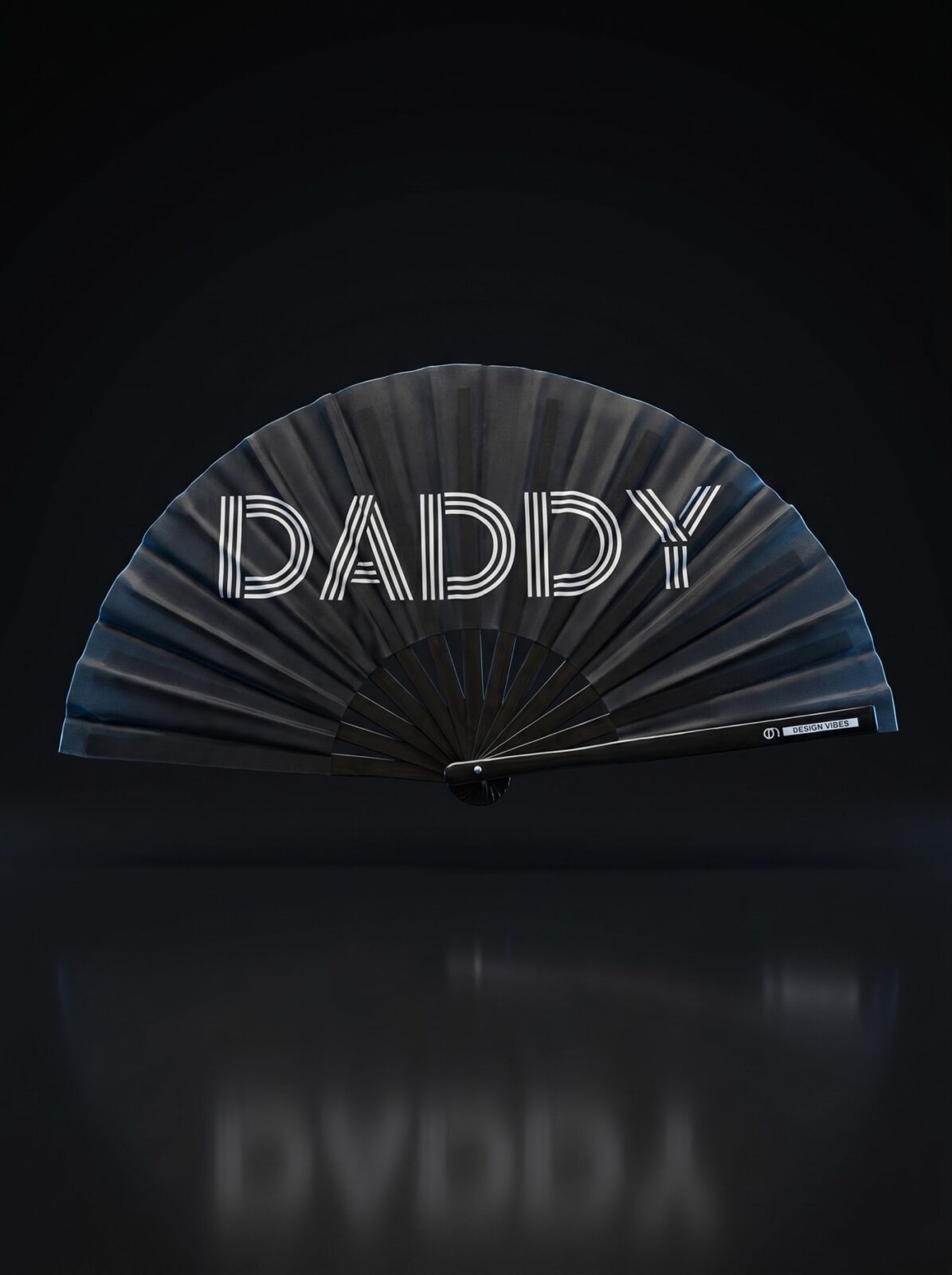 Festival Fan „DADDY“ v černé barvě – Rave & Pride doplněk