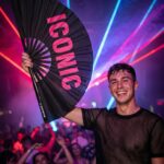 Festival Fan „ICONIC“ v černo-růžové barvě – Rave statement – Zobrazení 2