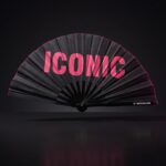 Festival Fan „ICONIC“ v černo-růžové barvě – Rave statement – Zobrazení 1