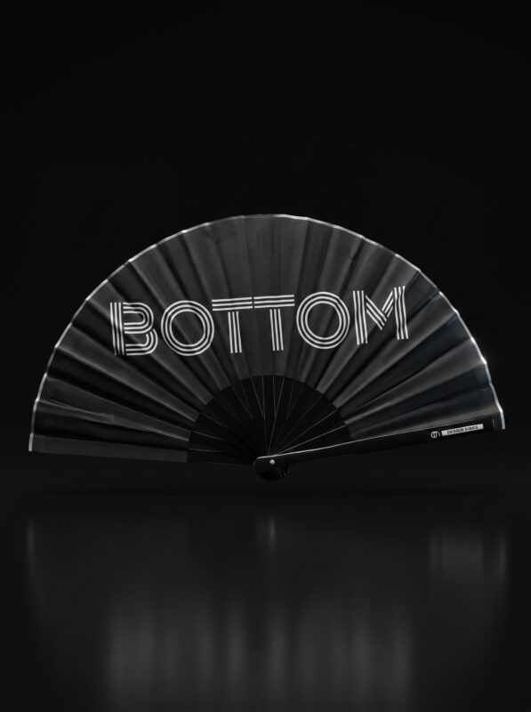 Festival Fan "BOTTOM" v černé barvě - CSD & Rave doplněk
