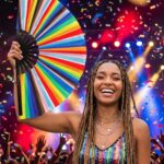 Festival-Fächer Pride Regenbogen-Streifen, CSD & Pride Accessoire, Zobrazení 4