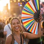Festival-Fächer Pride Regenbogen-Streifen, CSD & Pride Accessoire, Zobrazení 3