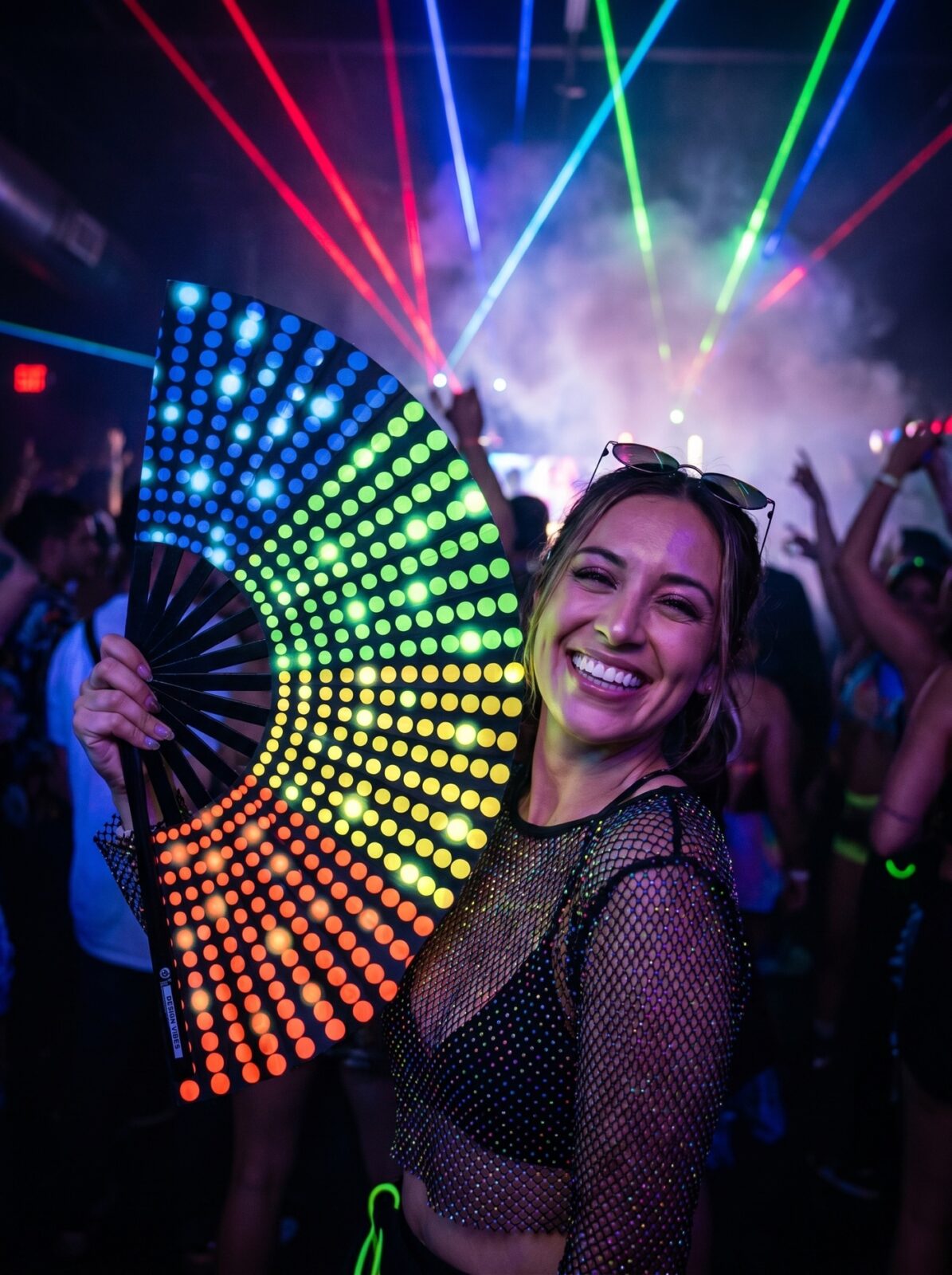 Festival Fan černý s duhou – Rave & CSD – Zobrazení 2