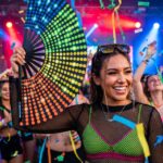Festival Fan černý s duhou – Rave & CSD – Zobrazení 4