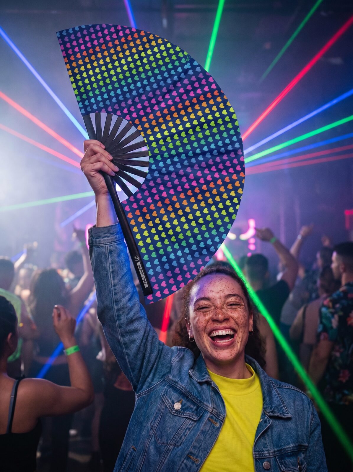 Festival Fan tmavě modrý s duhou – CSD & Pride – Zobrazení 2