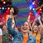 Festival Fan tmavě modrý s duhou – CSD & Pride – Zobrazení 4