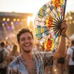 Festival Fan „ZAP BOOM POW“ žlutý komiks – Rave & Party – Zobrazení 3