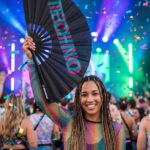 Festival Fan „Techno“ Black Teal-Pink – Techno & Rave – Zobrazení 4