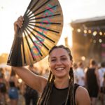 Festival Fan „Techno“ Black Teal-Pink – Techno & Rave – Zobrazení 3