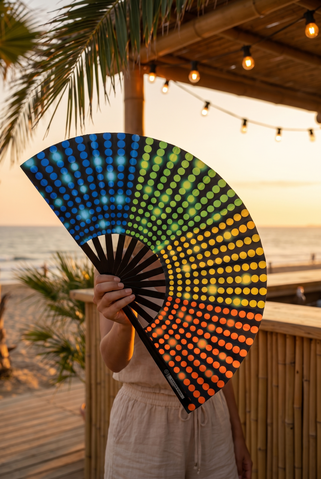 Festival Fan černý s duhou – Rave & CSD – Zobrazení 6