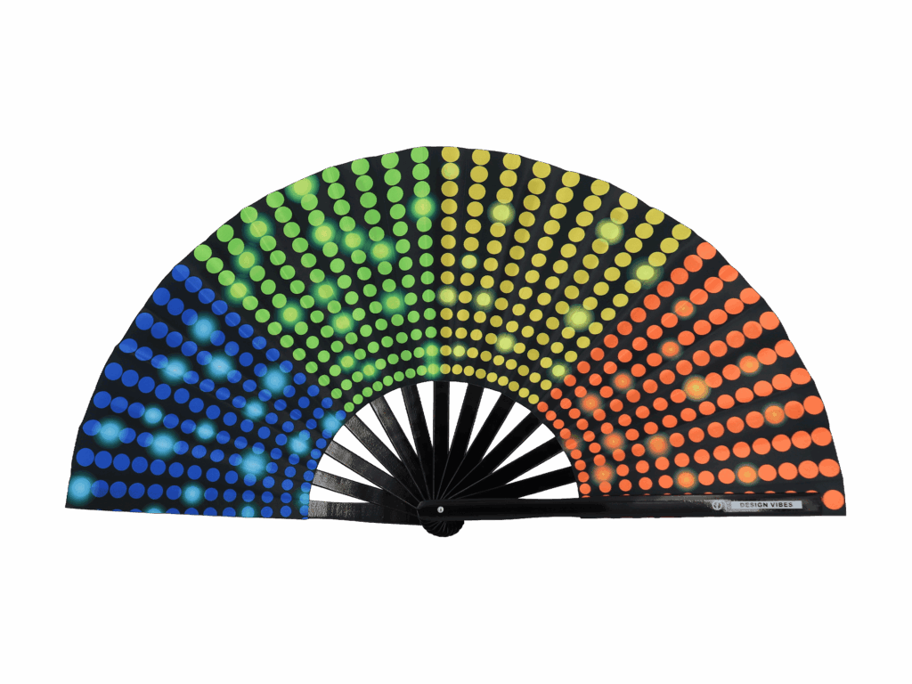 CSD Hamburk 2026: černý Festival Fan s duhovými tečkami pro rave a Pride