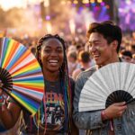 Festivalový vějíř stříbrné třpytky – třpytivý doplněk na rave i Pride – Zobrazení 6