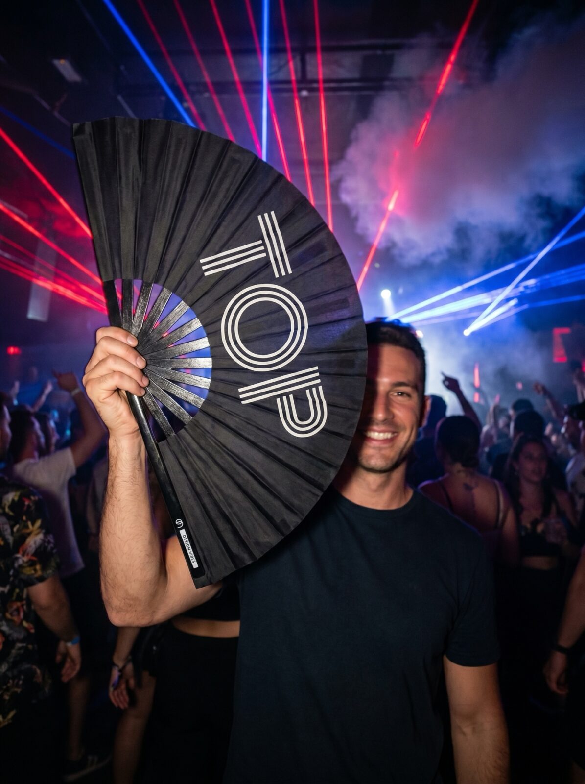 Festival Fan „TOP“ v černé barvě – statement Rave & Pride – Zobrazení 2