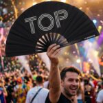 Festival Fan „TOP“ v černé barvě – statement Rave & Pride – Zobrazení 4