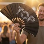 Festival Fan „TOP“ v černé barvě – statement Rave & Pride – Zobrazení 3