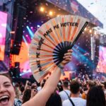 Festival Fan „MAKE ME SWEAT“ holografické růžové zlato – Rave – Zobrazení 4