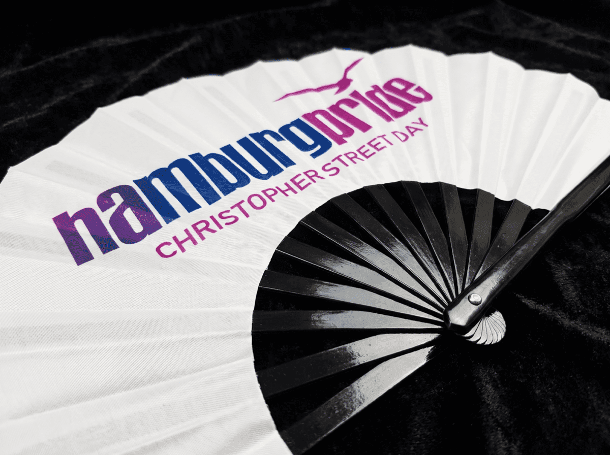 Festival-Fächer Hamburg Pride CSD in Weiß, Logo-Edition, Zobrazení 6
