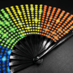 Festival Fan, černý s duhovými tečkami, Rave & CSD, Zobrazení 8