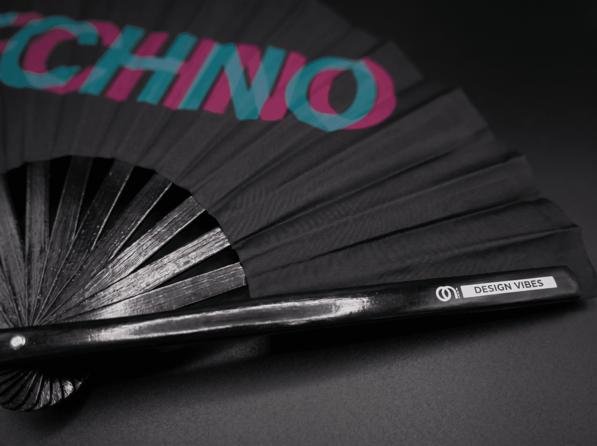 Festival Fan „TECHNO“ černý, tyrkysovo-růžový, Techno & Rave, Zobrazení 6