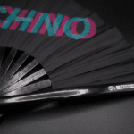 Festival Fan „TECHNO“ černý, tyrkysovo-růžový, Techno & Rave, Zobrazení 6