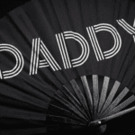 Festival Fan „DADDY“ v černé barvě, doplněk pro Rave a Pride, Zobrazení 6