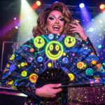 Festival Fan s neonovými acidovými smajlíky v černé barvě pro Techno a Rave, Zobrazení 5