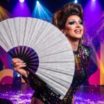Festival Fan, stříbrný s třpytky, třpytivý doplněk na Rave a CSD, Zobrazení 5