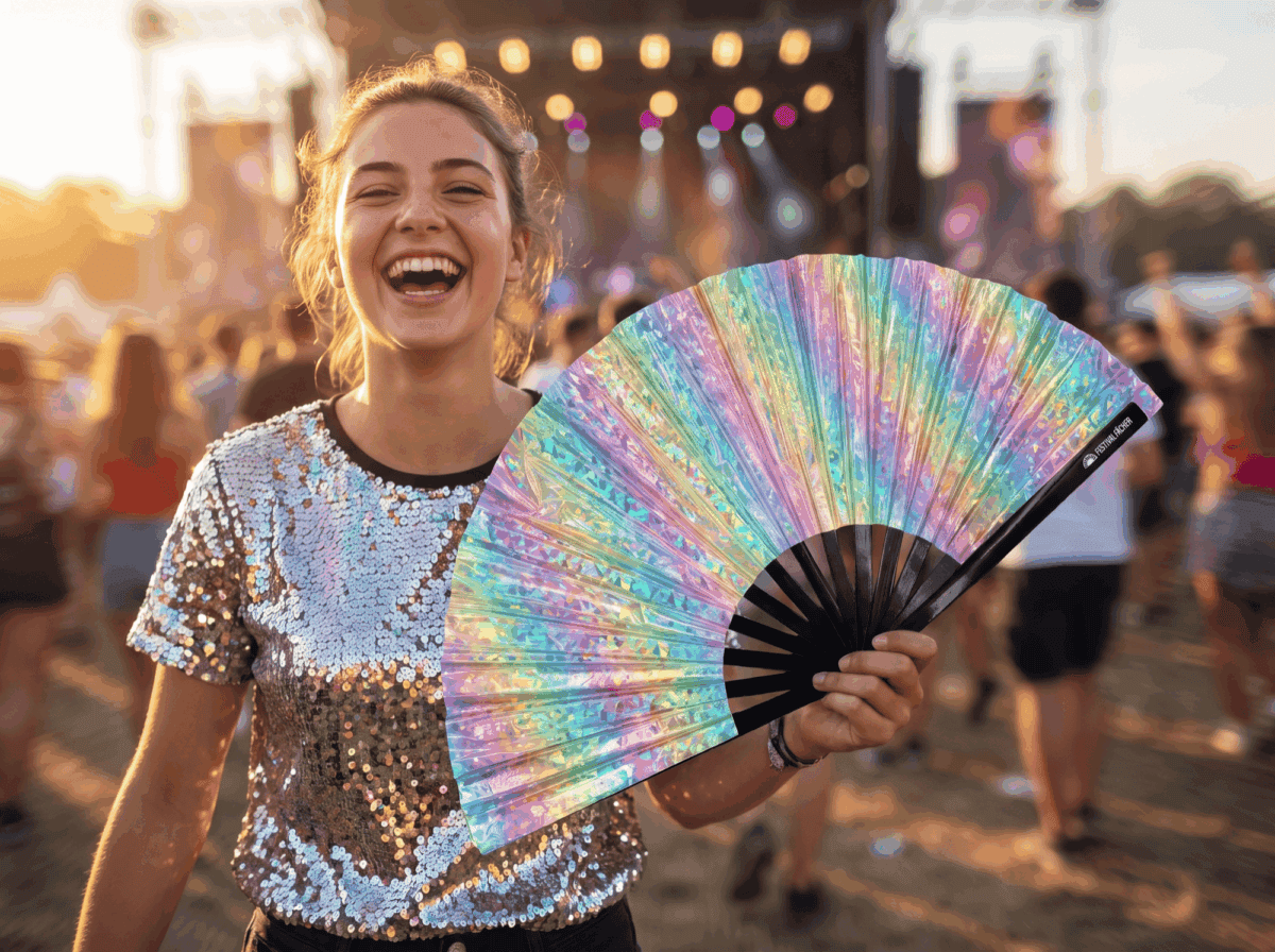 Festival Fans Holo Kristall Pastel pro Rave a festivaly, Zobrazení 3
