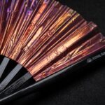 Festival Fan, holografický, průhledný, v barvě burgundské, pro festivaly a Rave, Zobrazení 5