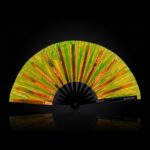 Festival Fan, holografický, průhledný, neonzelený, pro Rave a Techno, zobrazení 1