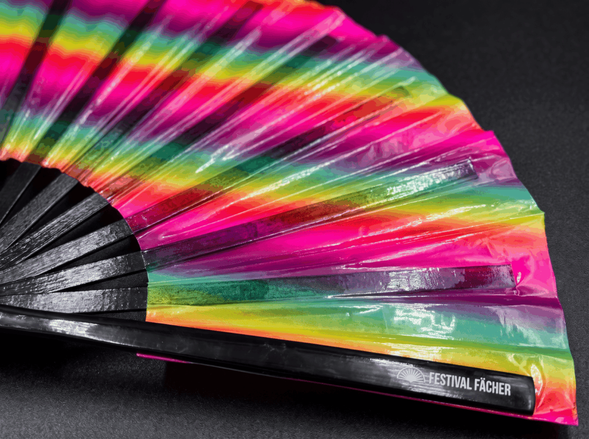 Festival Fan, průhledný s duhovými pruhy pro CSD a Pride, Zobrazení 6