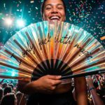 Festival Fan „I only fuck with magic“ z holografické mědi pro Rave a festivaly, Zobrazení 4