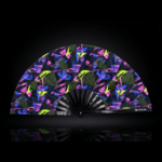 Festival Fan „Neonová geometrie – černý“ pro Techno a Rave, Zobrazení 1