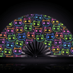 Festival Fans s neonovými kočkami, černé, pro Rave a festivaly, Zobrazení 1