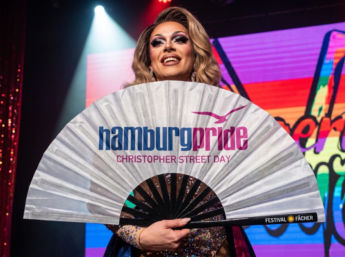 Festival-Fächer Hamburg Pride CSD in Weiß, Logo-Edition, Zobrazení 5