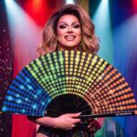 Festival Fan, černý s duhovými tečkami, Rave & CSD, Zobrazení 5