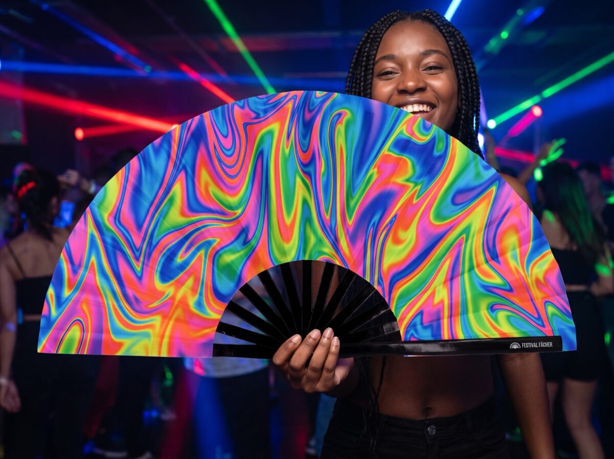 Festival Fan Psychedelic Fire, pestrobarevný pro Techno a Rave, Zobrazení 2