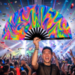 Festival Fan Psychedelic Fire, pestrobarevný pro Techno a Rave, Zobrazení 4