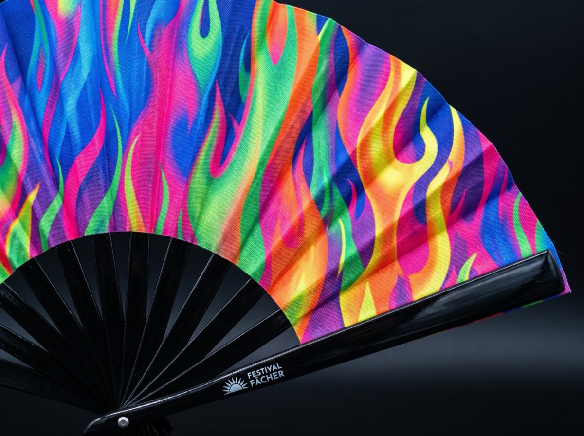 Festival Fan Psychedelic Fire, pestrobarevný pro Techno a Rave, Zobrazení 5