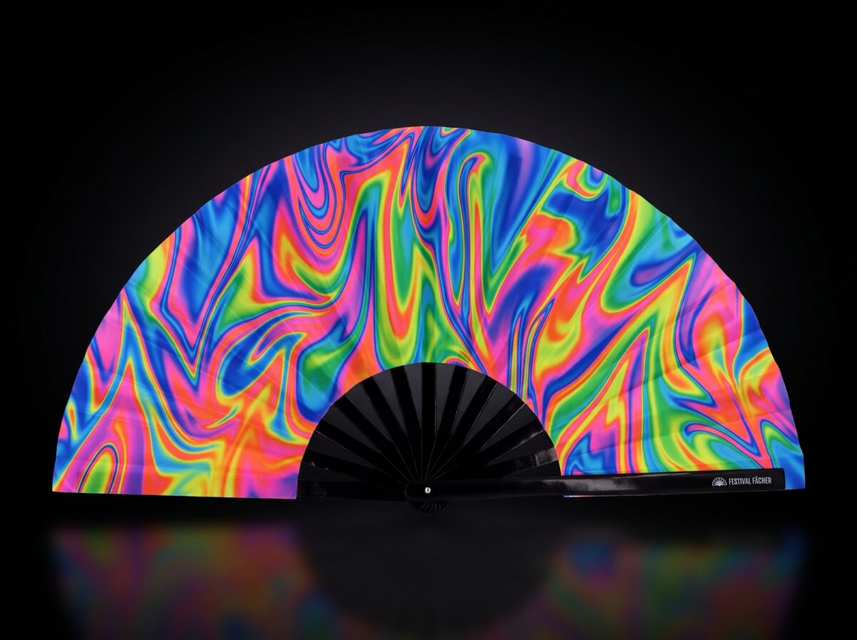 Festival Fan Psychedelic Fire, pestrobarevný pro Techno a Rave
