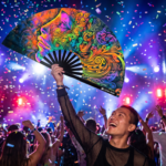 Festival Fan „Psychedelic Wirbel Bunt“ pro psytrance a Goa, Zobrazení 4