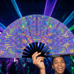 Festival Fan Psychedelic Mandala fialový pro psytrance a Rave, Zobrazení 2