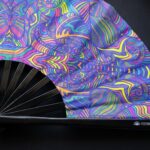 Festival Fan Psychedelic Mandala fialový pro psytrance a Rave, Zobrazení 5