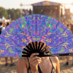 Festival Fan Psychedelic Mandala fialový pro psytrance a Rave, Zobrazení 3