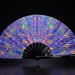 Festival Fan Psychedelic Mandala fialový pro psytrance a Rave, Zobrazení 1