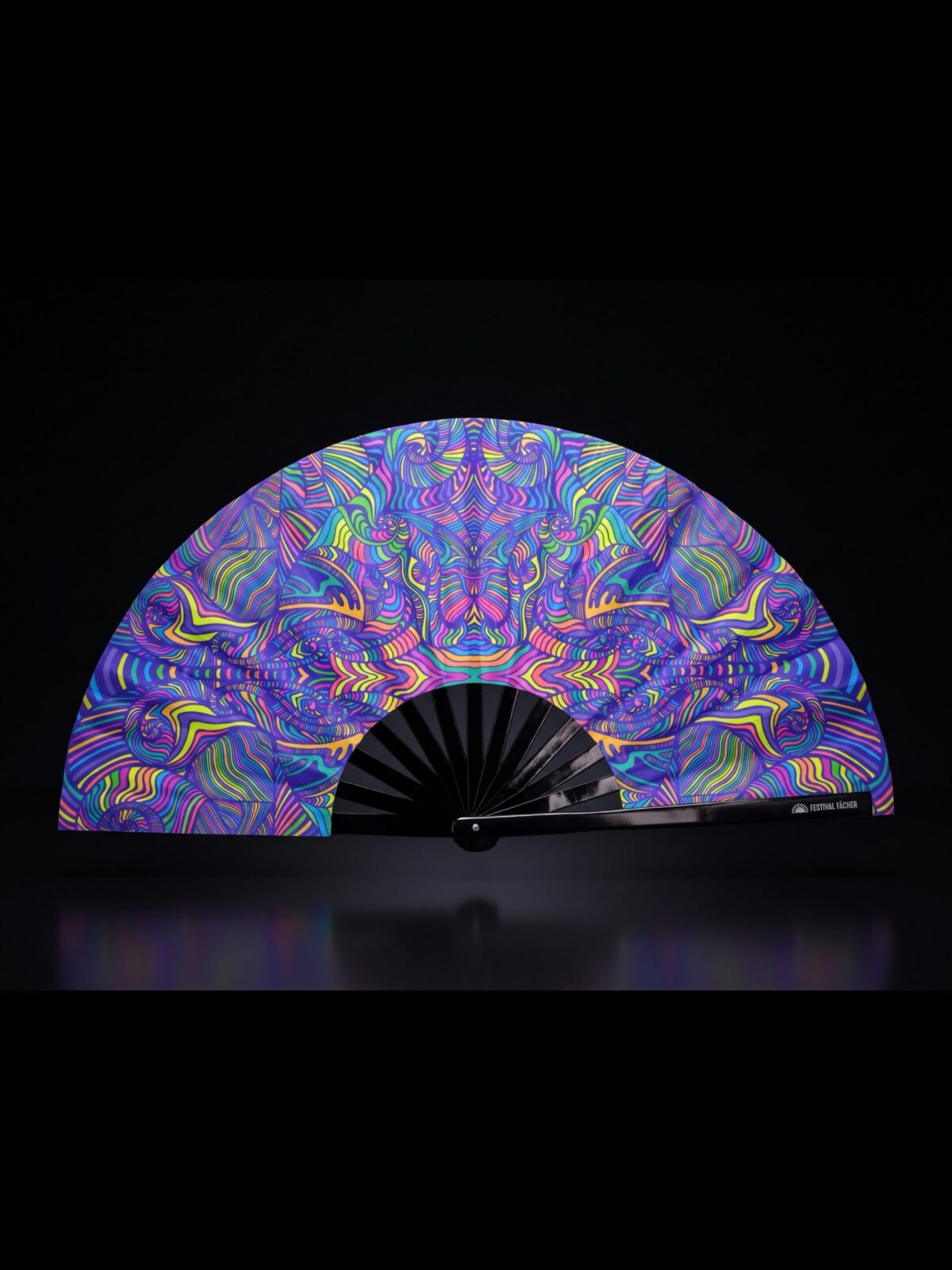 Festival Fan Psychedelic Mandala fialový pro psytrance a Rave