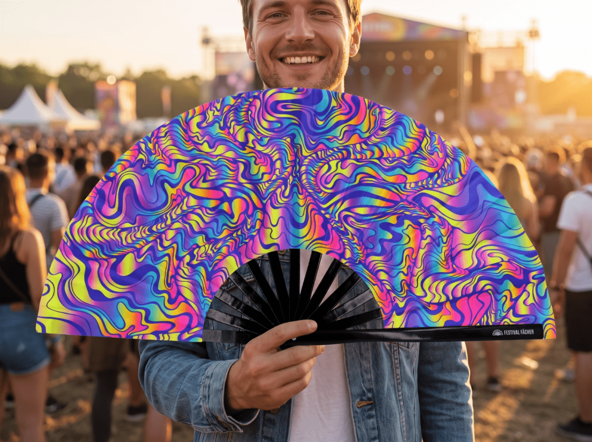 Festival Fan Psychedelic Melt, fialový, pro Goa a psytrance, Zobrazení 3
