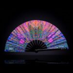 Festival Fan „Motýlí mandala – fialový“ pro psytrance a festivaly, Zobrazení 1