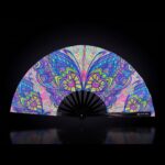 Festival Fan s motivem motýlí mandaly v tyrkysové barvě pro psytrance a Rave, Zobrazení 1