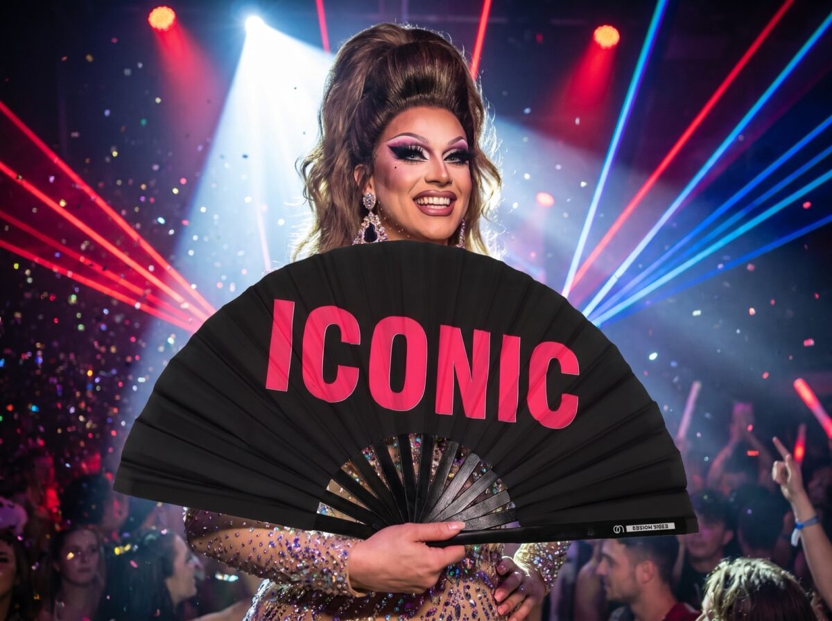 Festival Fan „ICONIC“ v černé a růžové barvě, Rave statement, Zobrazení 5